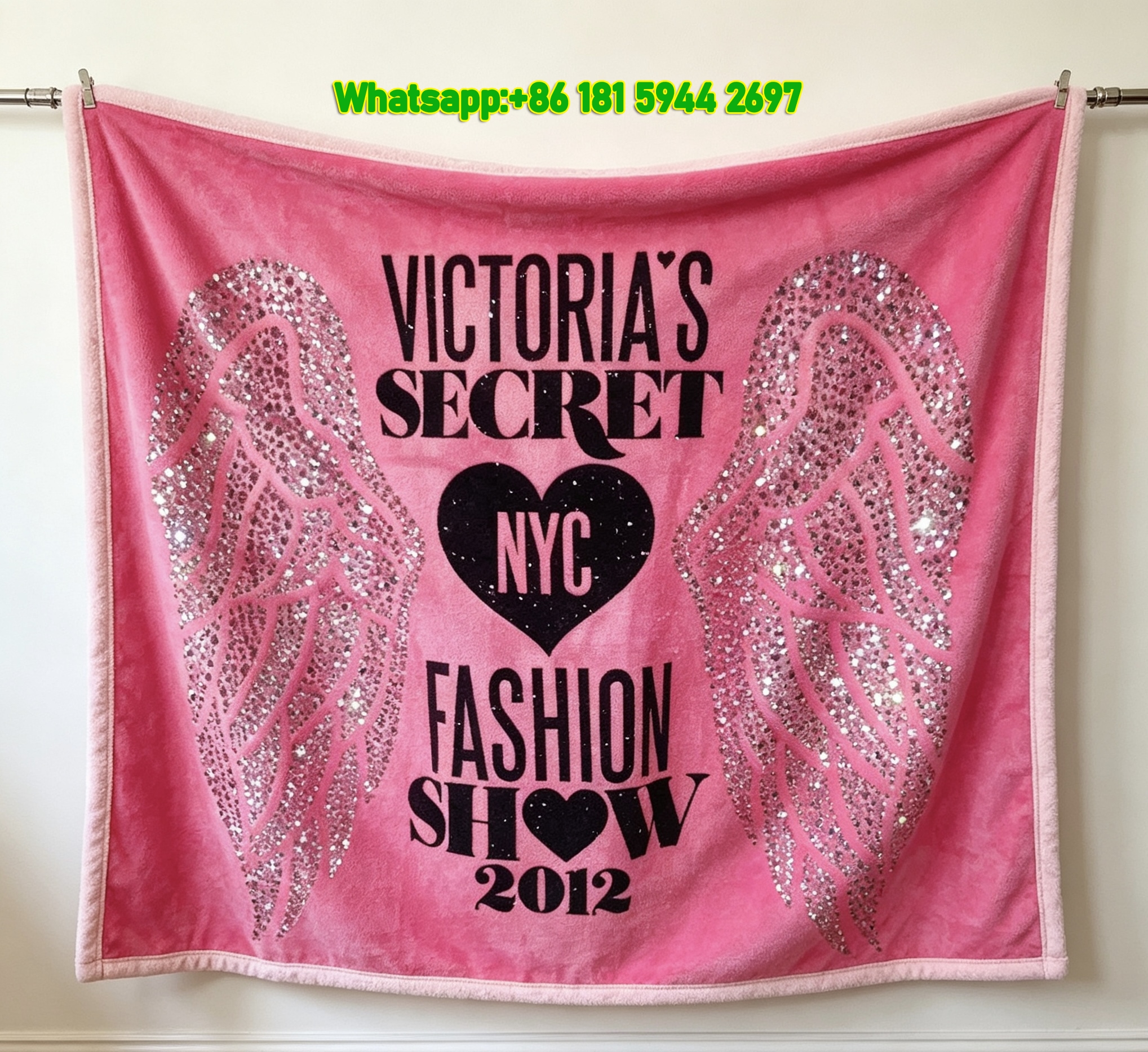 Victoria's Secret 2012 NYC Fashion Show Flannel Fleece Throw Blanket V142